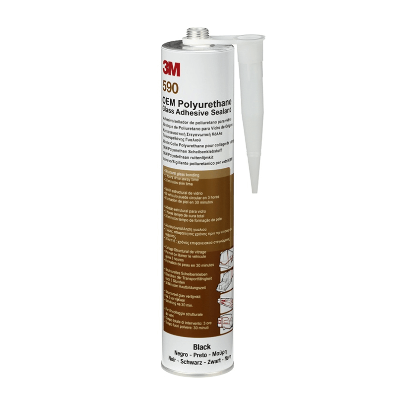 3M SELLADOR POLIURETANO PARABRISAS 590 NEGRO 600ML (52537)