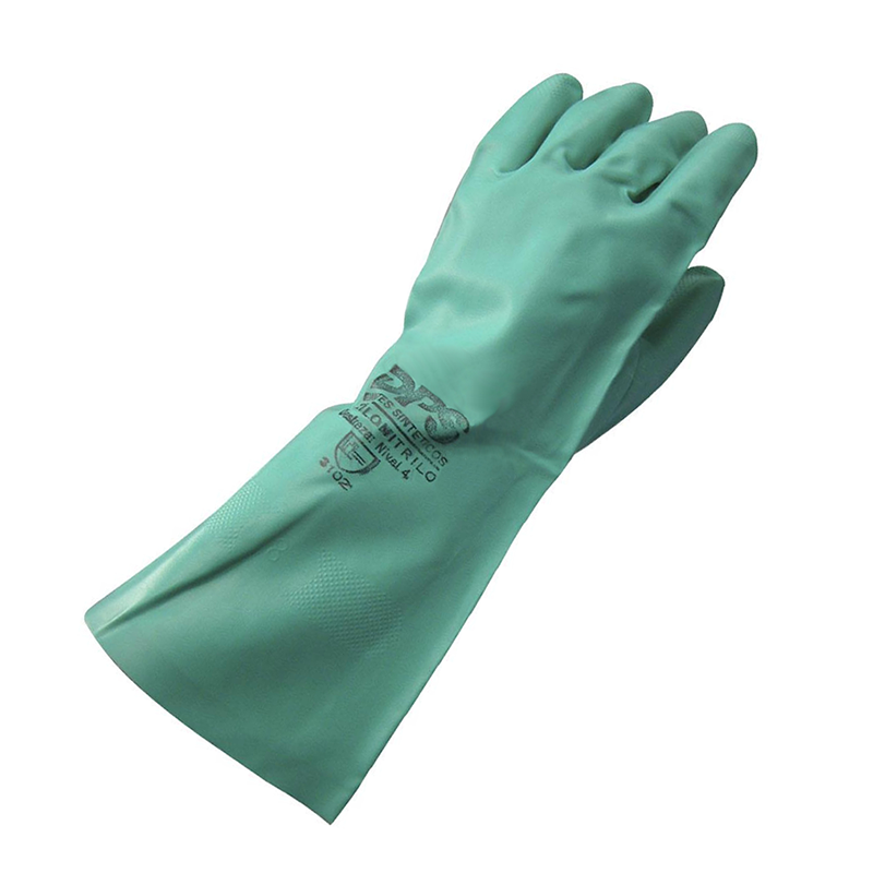 DPS GUANTES DE ACRILO NITRILO VERDE FLOCADO (4148)