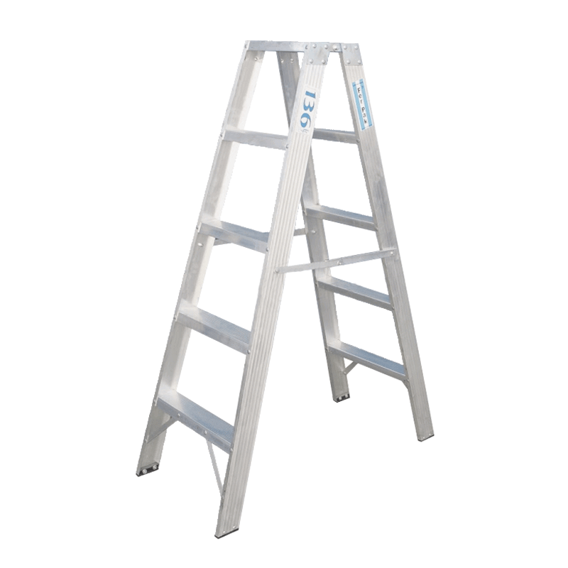 ESCALERA DE ALUMINIO TIJERA DOBLE PINTOR 8 ESCALONES REFORZADA
