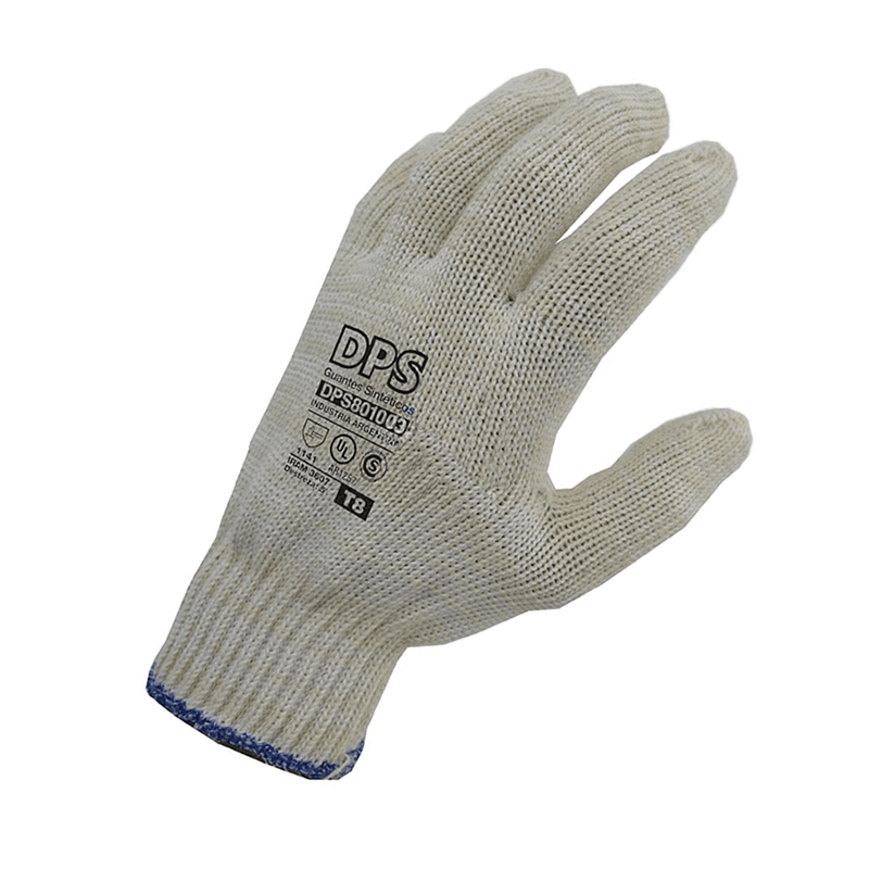 DPS GUANTES TEJIDO SIN COSTURA BLANCO G7 TALLE 10 (801005)