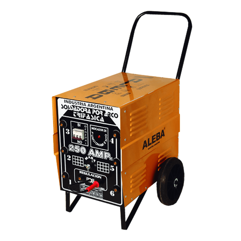 ALEBA SOLDADORA ELÉCTRICA MONOFÁSICA/BIFÁSICA 250 AMPERES (SOL-203)