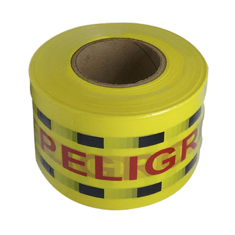 CINTA SEGURIDAD AMARILLA/NEGRA ANCHO 8 cms. 200 mts