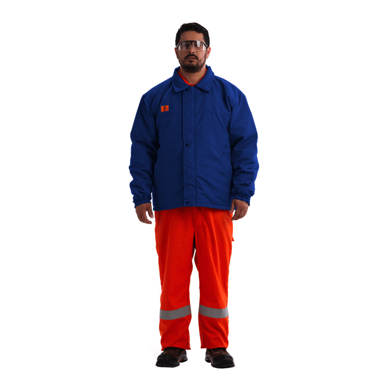 GEOTEX CAMPERA IGNÍFUGA UNISAFE TALLES XS AL 5XL AZUL