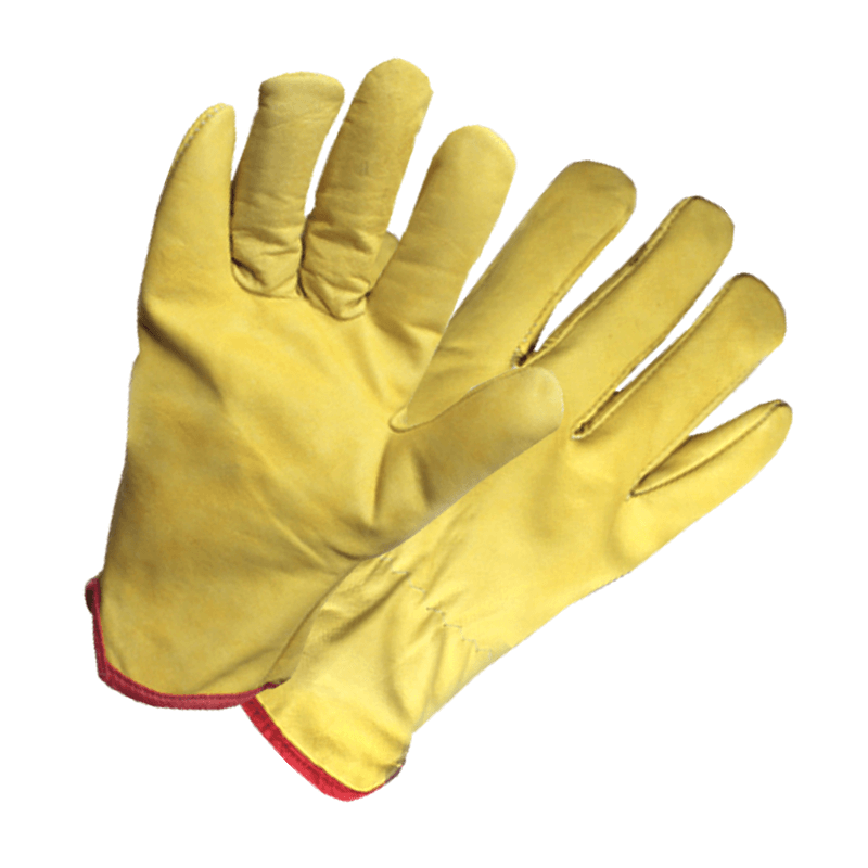GUANTES DE VAQUETA AMARILLO PUÑO ELÁSTICO TAMAÑO GRANDE