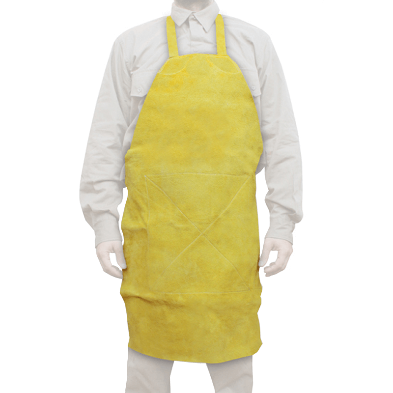 DELANTAL DE CUERO DESCARNE PARA SOLDADOR CON REFUERZO DE CUERO 60X90