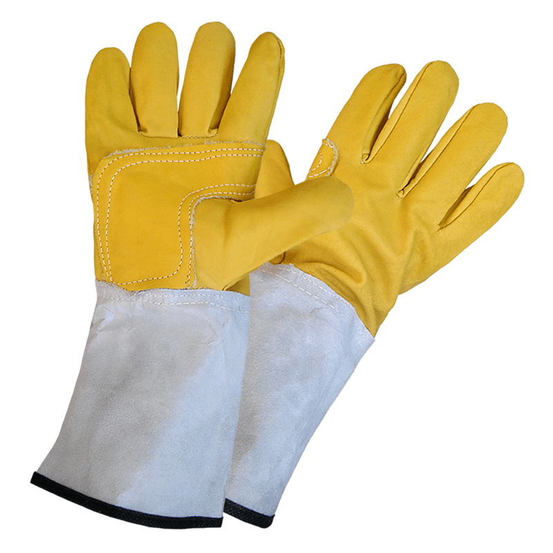 GUANTES VAQUETA CON REFUERZO PROLONGADO PUÑO LARGO