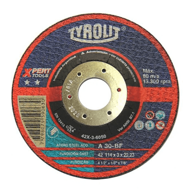 TYROLIT DISCO ABRASIVO XPERT TOOLS PARA CORTE DE ACERO 178X3X22.23 (42X-5-6050)