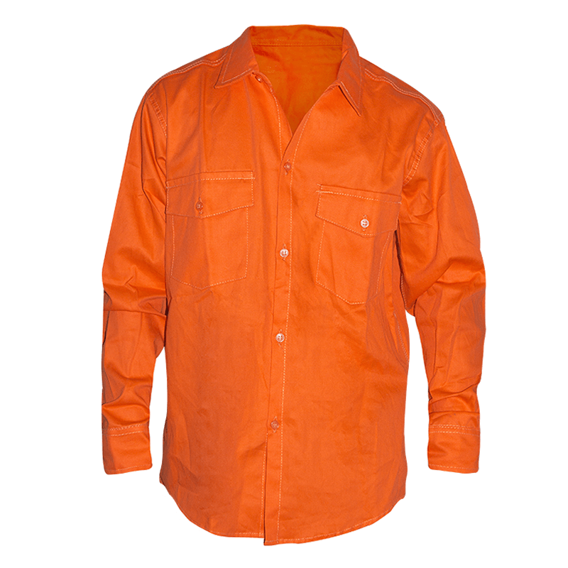CAMISA DE TRABAJO NARANJA TALLES (48 AL 56)