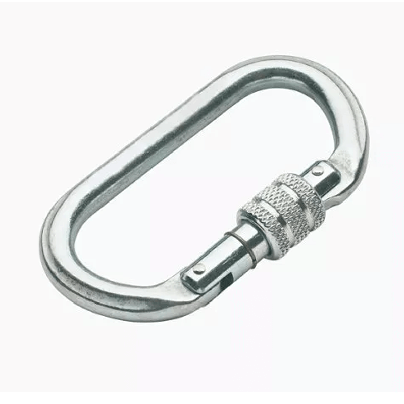 SKY AF-18K MOSQUETÓN OVAL CON CIERRE DE SEGURIDAD ACERO