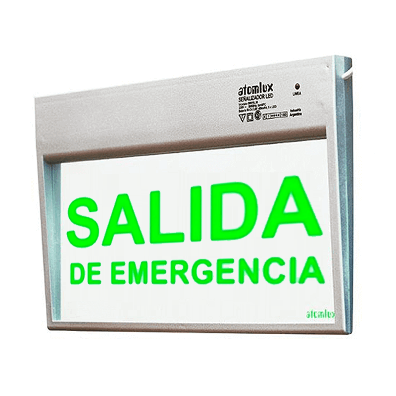 ATOMLUX SEÑALIZADOR ACRÍLICO A LED PERMANENTE 6 HORAS SALIDA DE EMERGENCIA