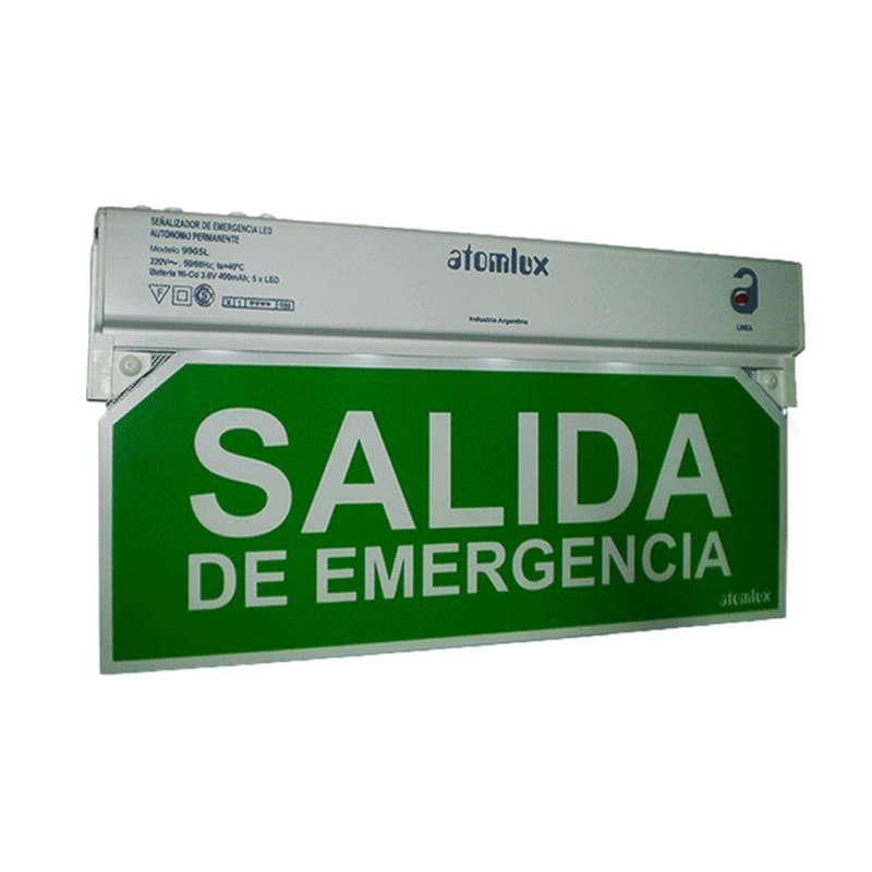 ATOMLUX SEÑALIZADOR AUTOMÁTICO DOBLE FAZ SALIDA DE EMERGENCIA