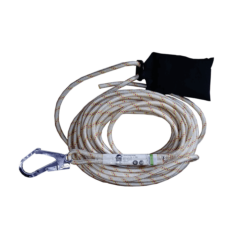 SKY10551M LÍNEA DE ANCLAJE 10MT CONTRAPESO HEBILLA REGULADORA MOSQUETÓN