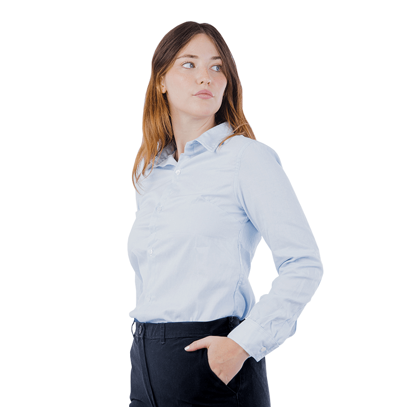 AIRE LIBRE CAMISA DE VESTIR DE DAMA CELESTE (OCD03SL)