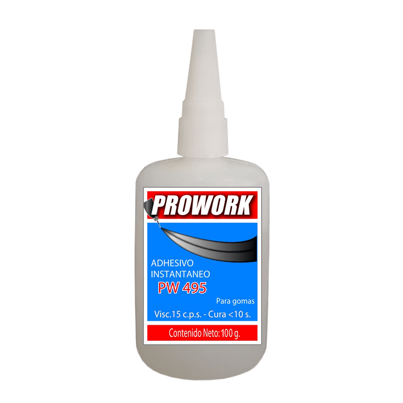 PROWORK 495 x 100 grs. ADHESIVO INSTANTÁNEO USO GOMAS