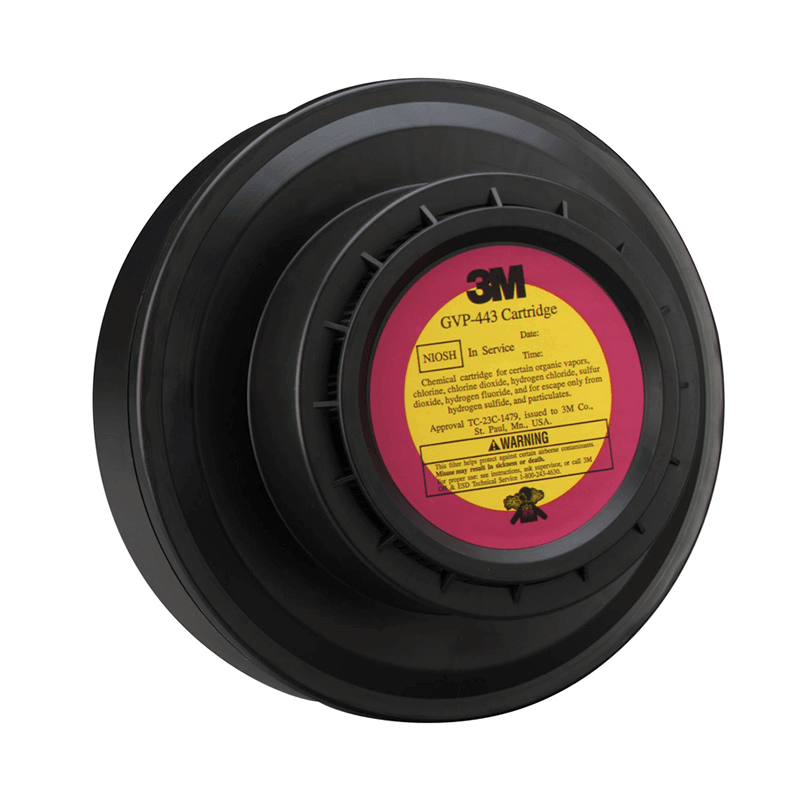 3M FILTRO GVP 443 VAPORES ORGÁNICOS GASES ÁCIDOS ALTA EFICIENCIA X6