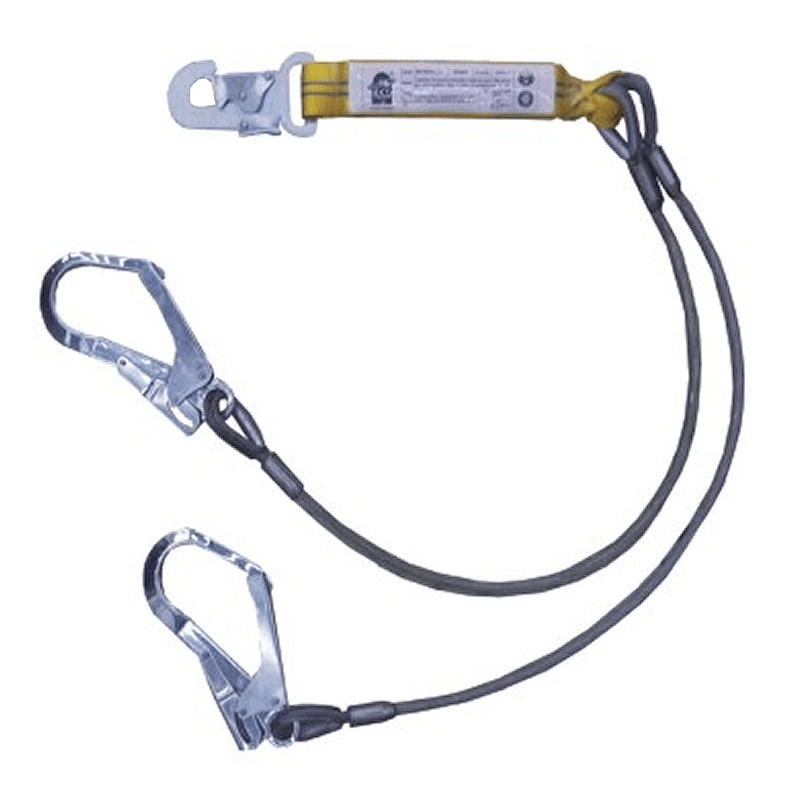 SKY10479A AMARRE DOBLE CABLE DE ACERO 8MM DE 1.5MT MOSQUETONES
