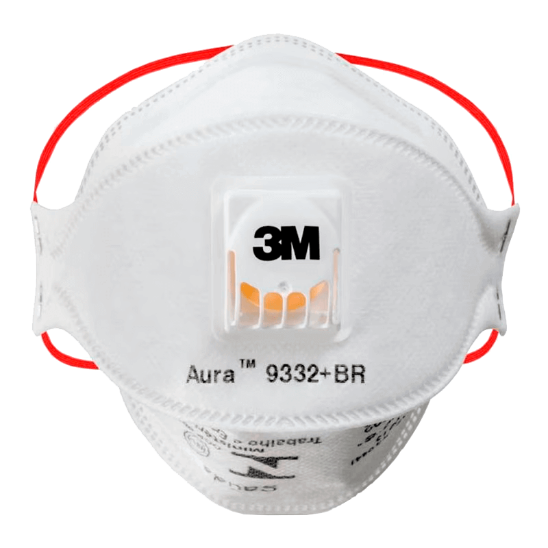 3M RESPIRADOR AURA 9332+ BR PFF3 CON VÁLVULA (66323) | 3M