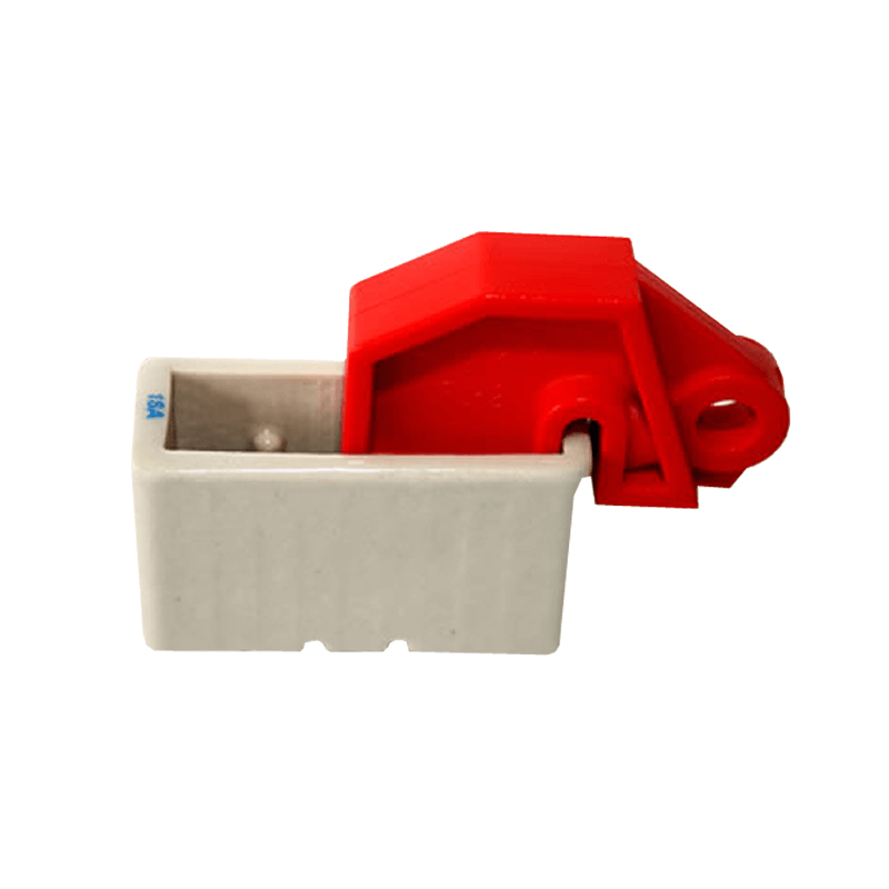 BLOOK BLOQUEADOR PARA FUSIBLES UNIVERSAL ROJO CON TORNILLO (BLIE015)