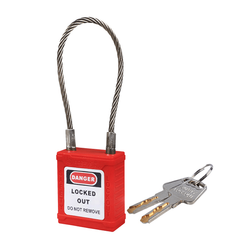 BLOOK CANDADO CABLE 15CM STANDAR ROJO 40MM (BLCA005)