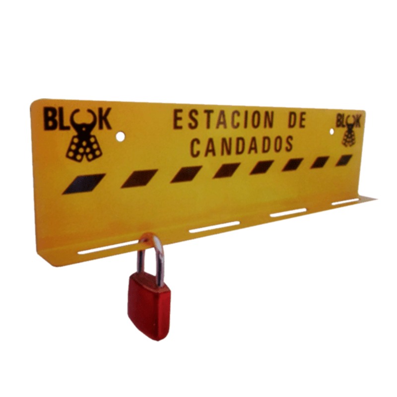 BLOOK ESTACIÓN PARA 12 CANDADOS CHAPA AMARILLA (BLEB002)