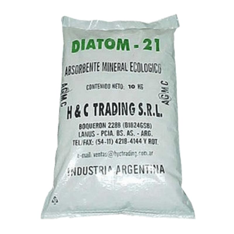 ABSORBENTE MINERAL PARA HIDROCARBURO DIATOM-21 BOLSA x 20 Kg.