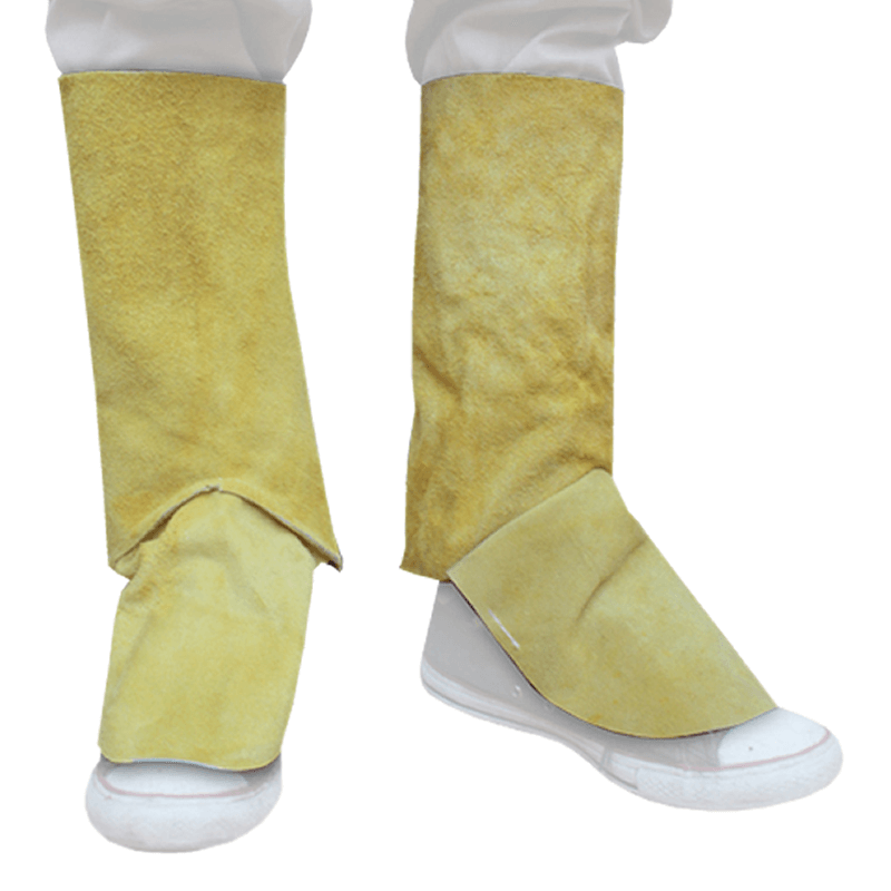 POLAINAS DE CUERO DESCARNE PARA SOLDADOR CON VELCRO