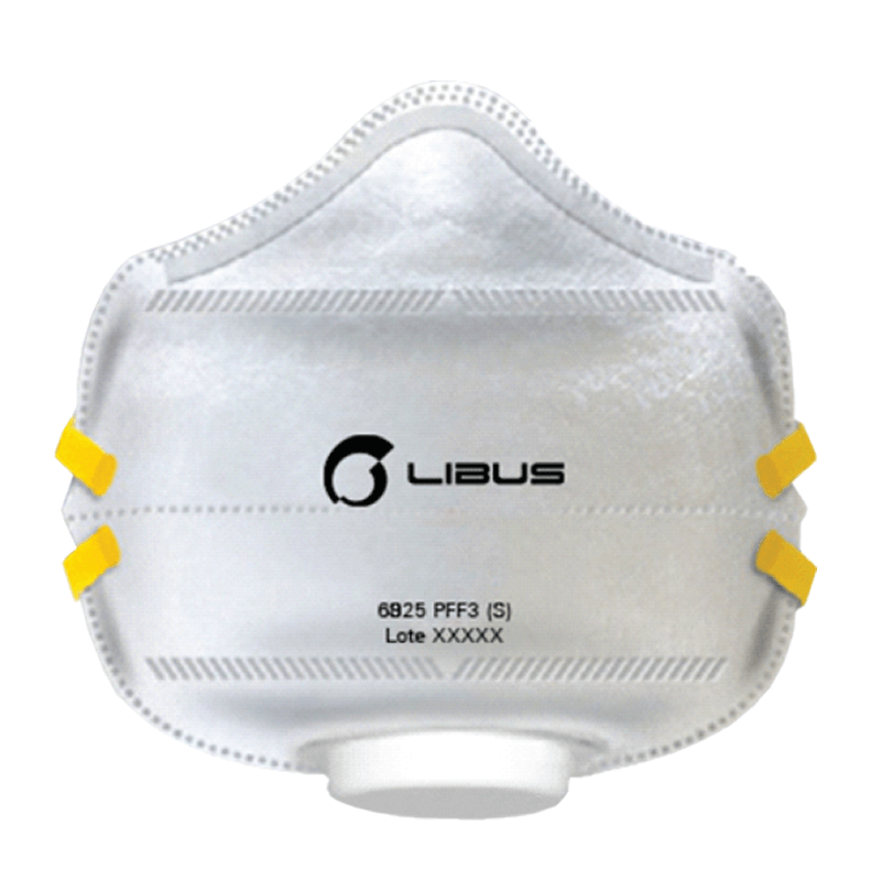 LIBUS RESPIRADOR DE PARTÍCULAS DESCARTABLE P3 CON VÁLVULA 6925 (903648)