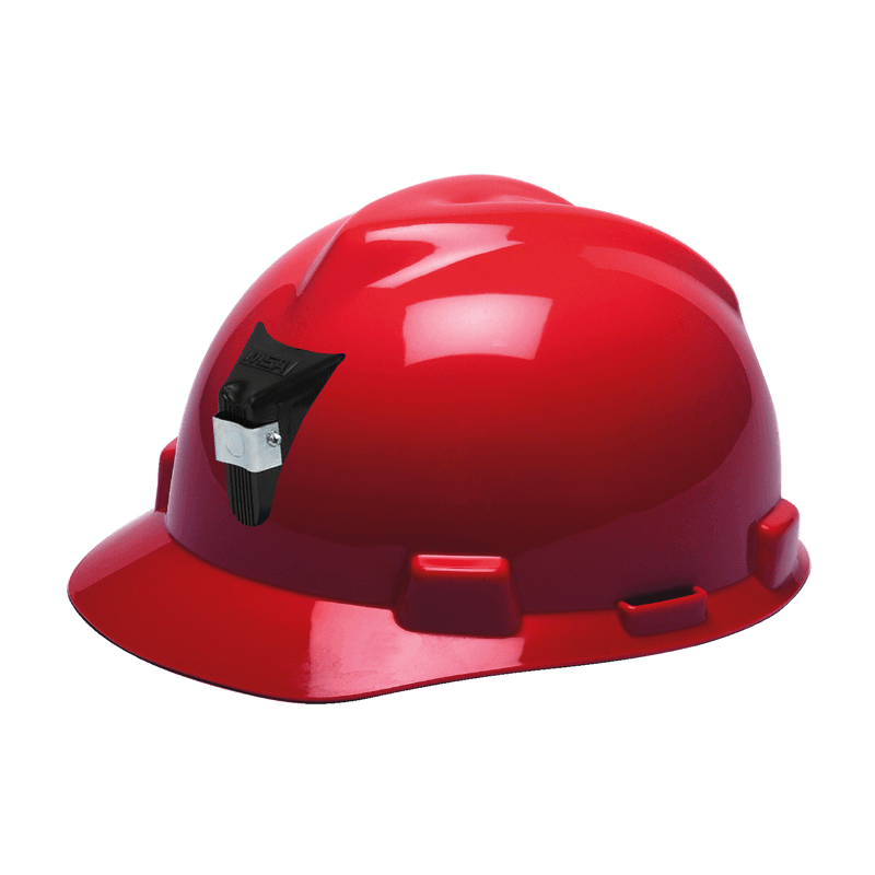 MSA CASCO V-GARD JOCKEY CON PORTA LÁMPARA ROJO (2806024)