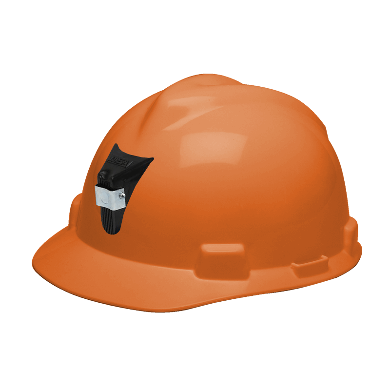 MSA CASCO V-GARD JOCKEY CON PORTA LÁMPARA NARANJA (2806034)