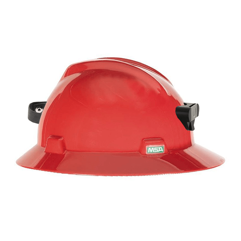 MSA CASCO V-GARD SOMBRERO CON PORTA LÁMPARA ROJO (2806015)