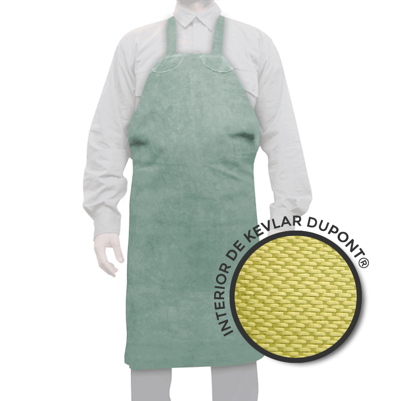 PROWORK DELANTAL DE CUERO DESCARNE CON REFUERZO DE KEVLAR DUPONT®
