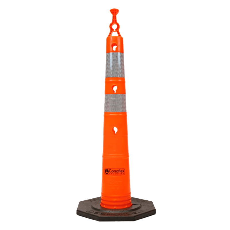 CONOFLEX CONO VENCEDOR 120CM CON REFLECTIVOS Y BASE OCTOGONAL (2300-2R)