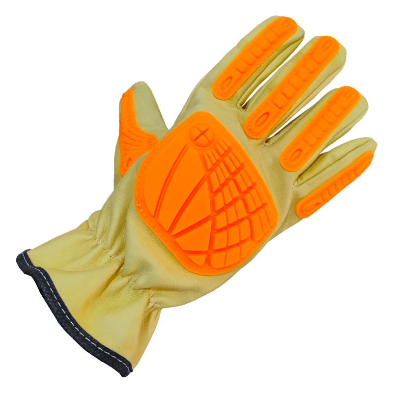 PROWORK GUANTES VAQUETA CON REFUERZO TPR ANTISHOCK T08 (PW1923X)
