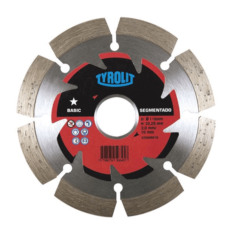 TYROLIT DISCO DIAMANTADO BASIC SEGMENTADO 180X2.3X22.23 (TYB-S180)