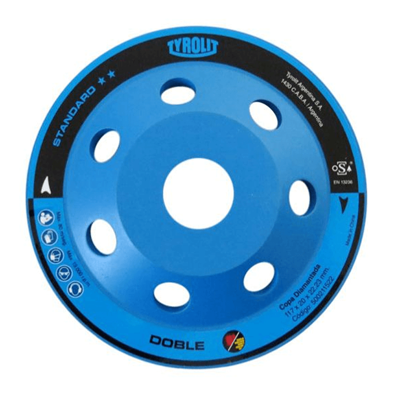 TYROLIT COPA DIAMANTADA STANDARD DOBLE 115X21X22.23 (500211522)