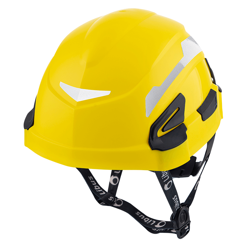 LIBUS CASCO ANDES CON ARNES A CREMALLERA Y MENTONERA AMARILLO CON REFLECTIVOS (904841)