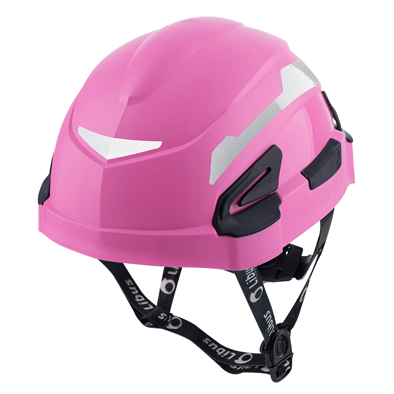 LIBUS CASCO ANDES CON ARNES A CREMALLERA Y MENTONERA ROSA CON REFLECTIVOS (904851)