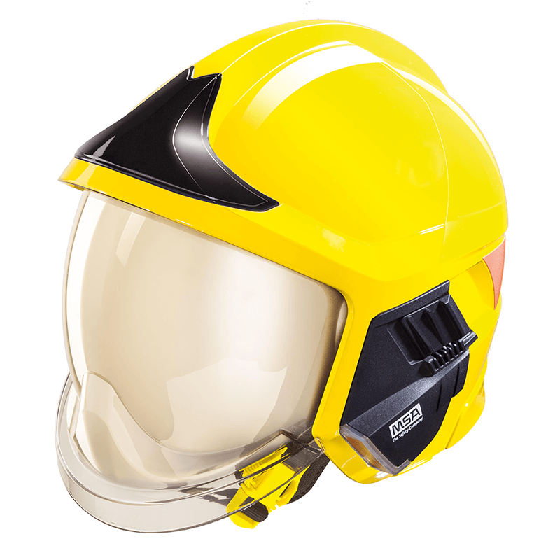 MSA CASCO DE BOMBERO GALLET F1XF AMARILLO CON PANTALLA DORADA (GXM1011300200-JD16)