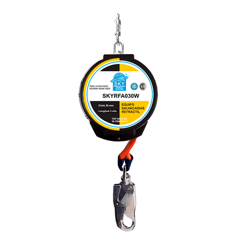 SKYRFA030W SALVACAÍDAS RETRÁCTIL DE CINTA 3MT