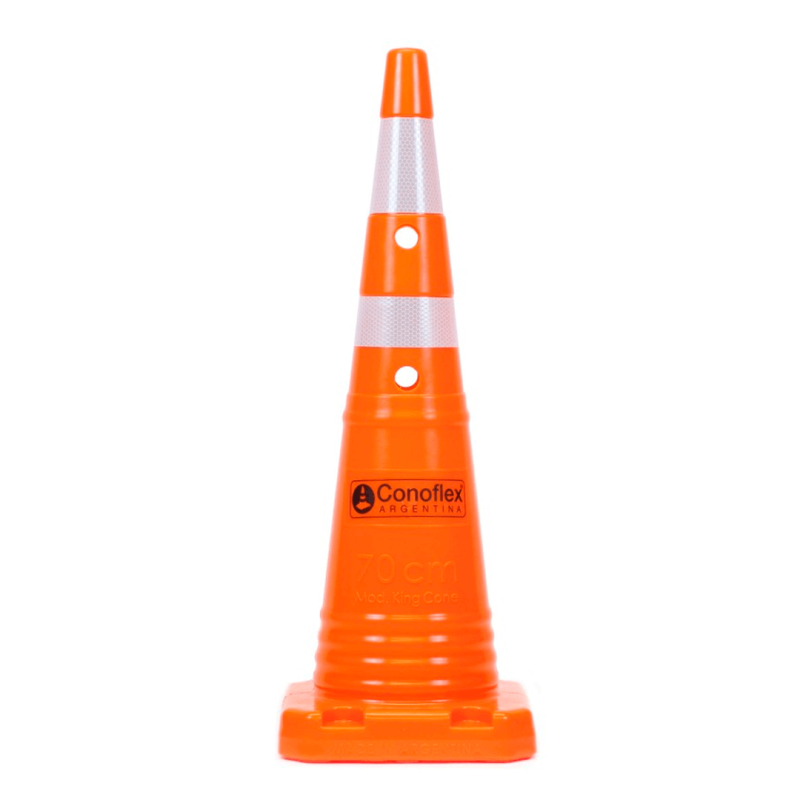CONOFLEX CONO KING CONE FLEXIBLE 70CM CON REFLECTIVOS Y BASE CUADRADA (1570B-2R)