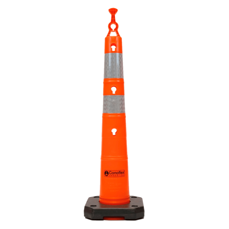 CONOFLEX CONO VENCEDOR LIGHT 120CM CON REFLECTIVOS Y BASE CUADRADA (2300L-2R)